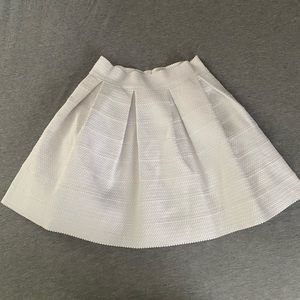 White Pleated Picnic Skirt